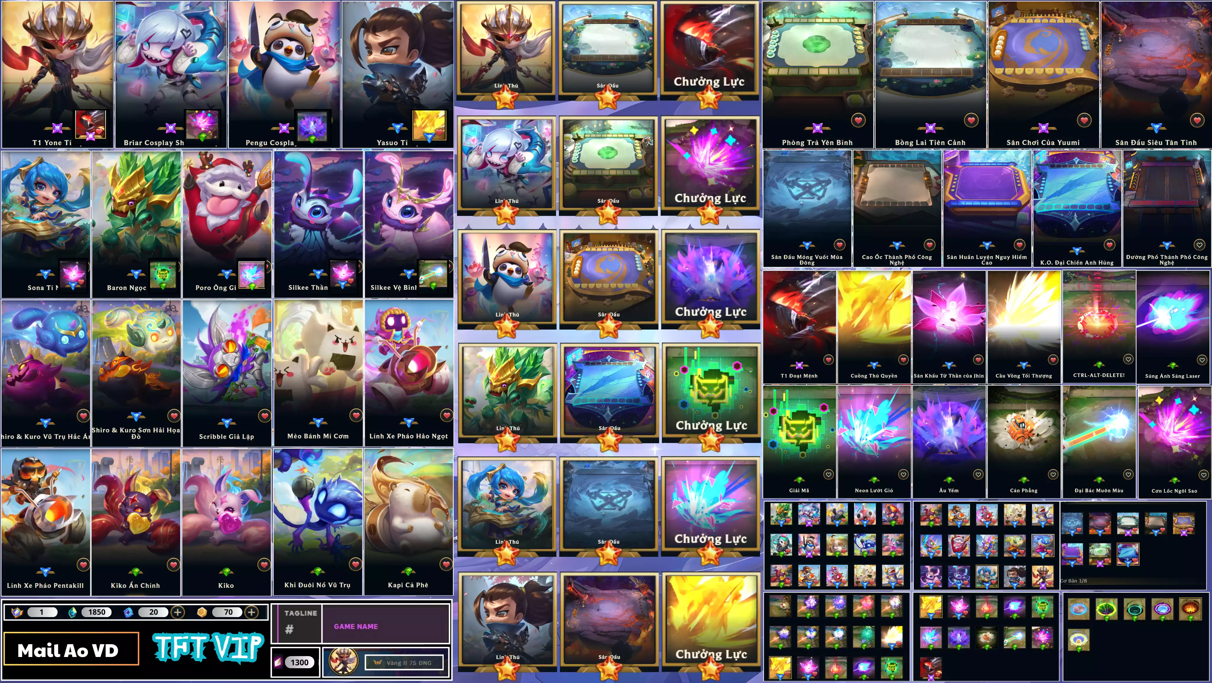 Combo Yone Briar Tím Kẹp Sàn Chưởng Đẹp